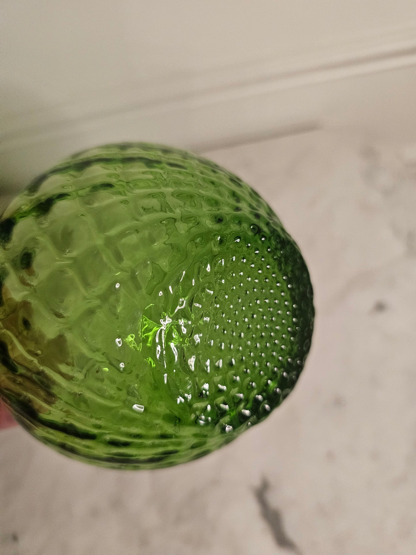 Vintage Green Italian Empoli Glass Vase