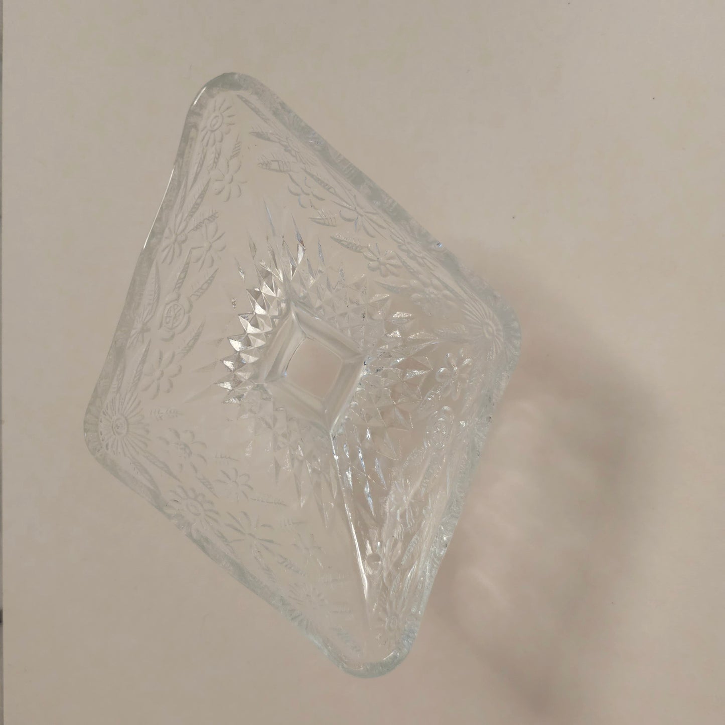 Vintage Indiana Glass Pineapple & Floral Footed Sherbet Dish