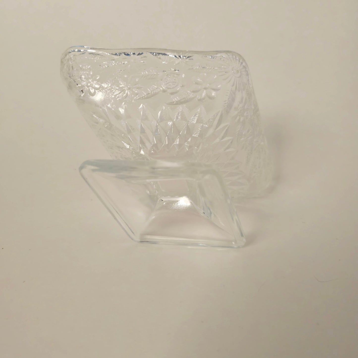 Vintage Indiana Glass Pineapple & Floral Footed Sherbet Dish