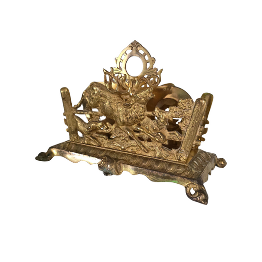 Vintage Brass Bradley & Hubbard Brass Napkin/Mail Holder