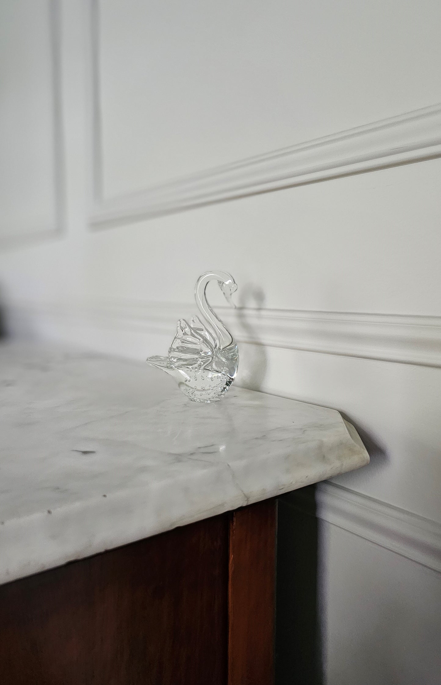 Vintage Glass Swan