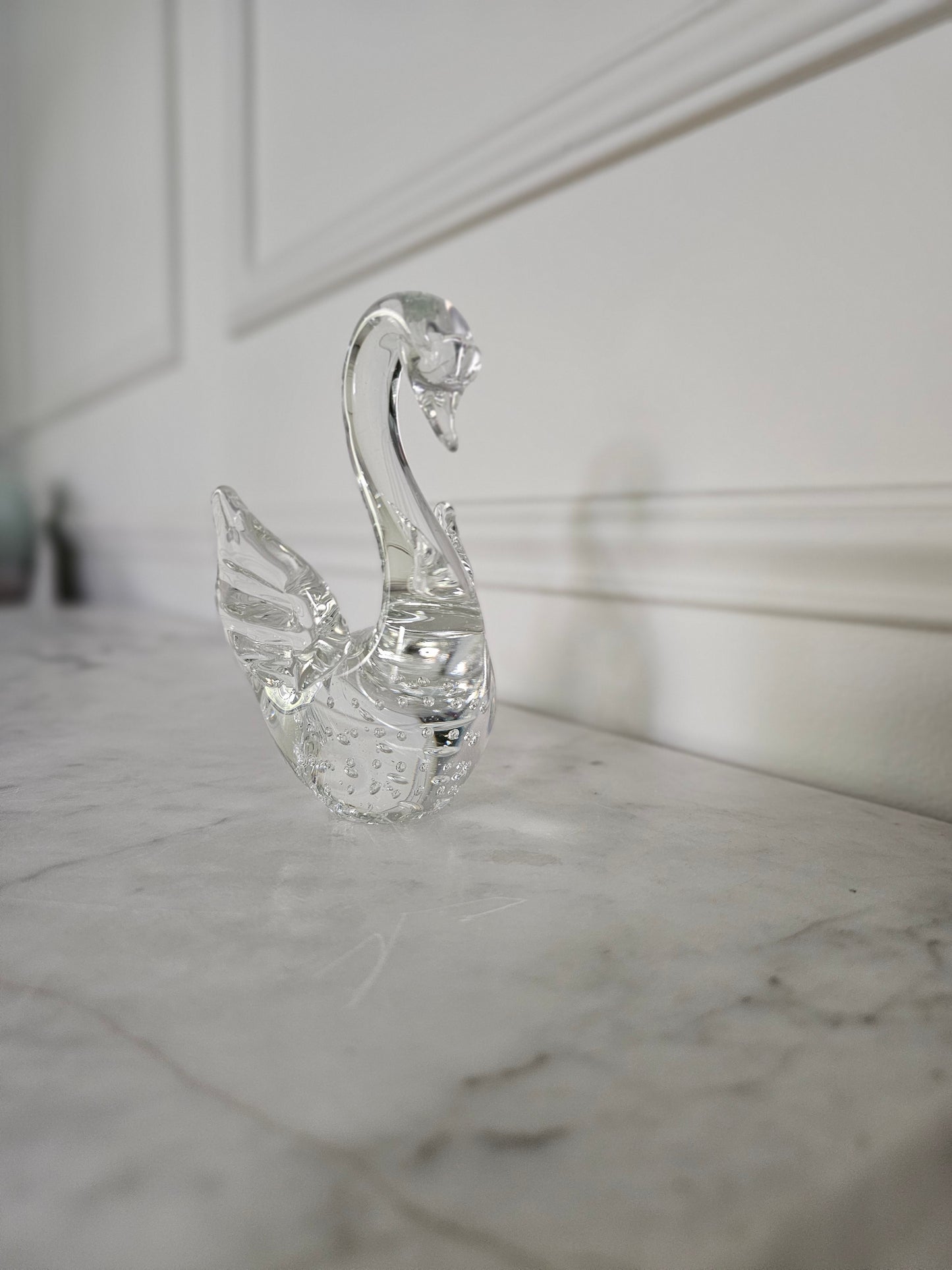 Vintage Glass Swan