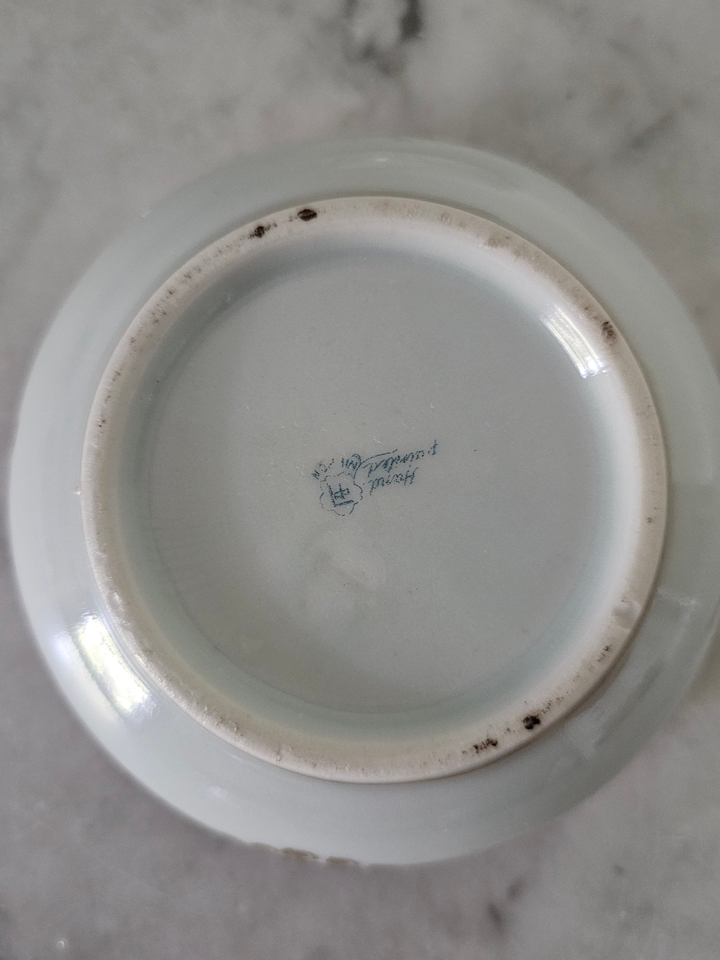 Vintage Hand Painted Porcelain Lidded Trinket Dish