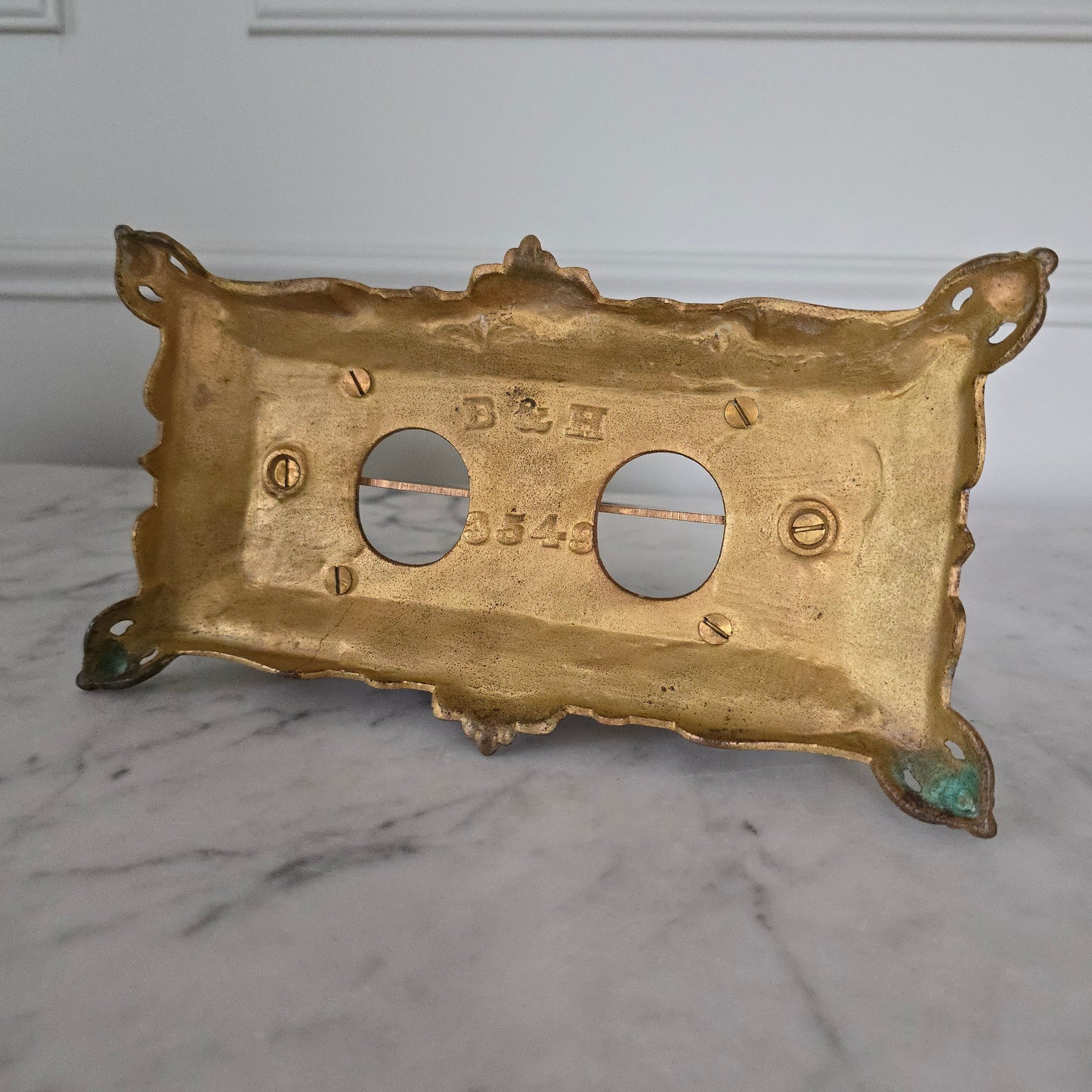 Vintage Brass Bradley & Hubbard Brass Napkin/Mail Holder