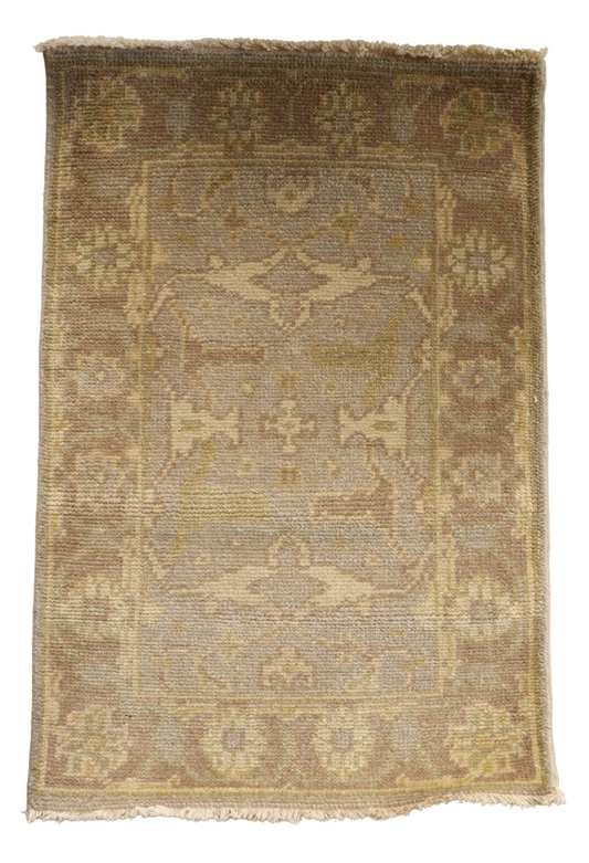 Blue Hand Knotted Wool Rug - 2' x 3'